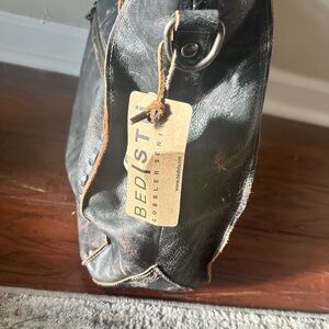 Distressed Black Bedstu Rockaway Handbag